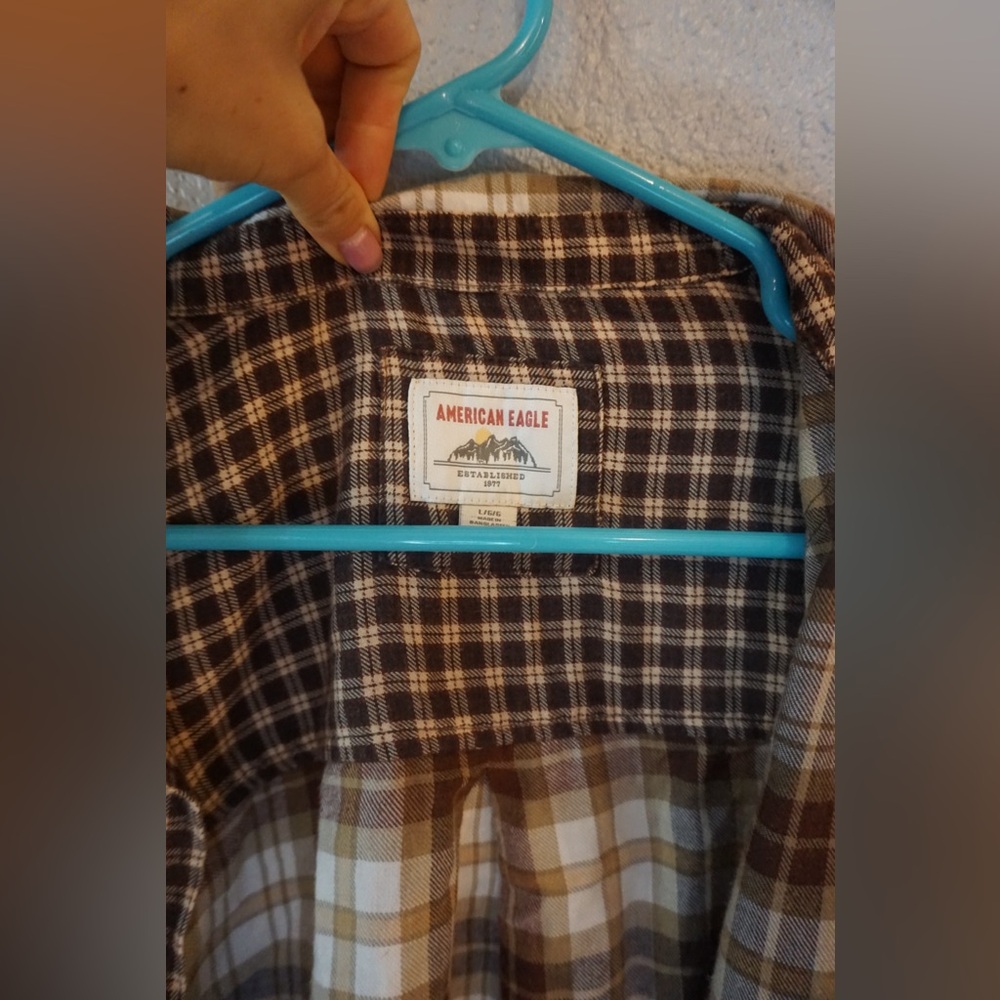 AMERICAN EAGLE CROPPED FLANNEL - Picture 3 of 4